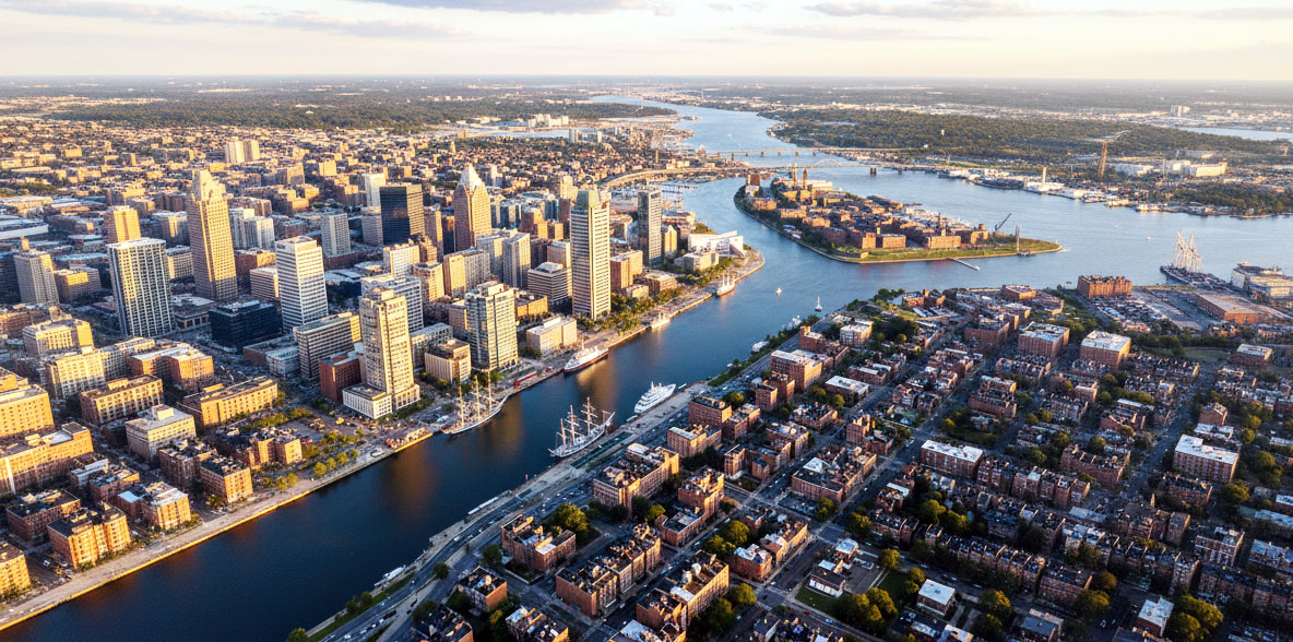 Modern Maryland office building benefiting from professional commercial cleaning